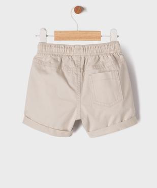 Bermuda en coton avec taille ajustable bébé garçon vue3 - GEMO(BEBE DEBT) - GEMO