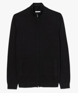 Gilet homme zippé à col camionneur 100% coton biologique vue4 - GEMO C4G HOMME - GEMO