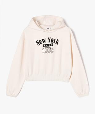 Sweat à capuche court et ample fille vue2 - PREMIER PRIX BY GEMO - GEMO