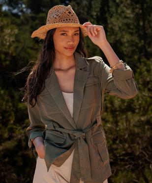 Veste saharienne en Lyocell femme vue6 - GEMO 4G FEMME - GEMO