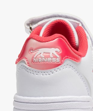 Baskets fille bicolores à lacets et scratch - Airness vue6 - AIRNESS - GEMO