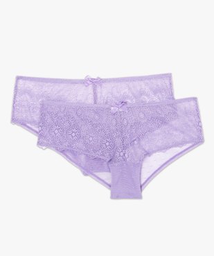 Shorty femme en dentelle et tulle (lot de 2) vue4 - GEMO(HOMWR FEM) - GEMO