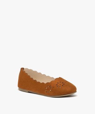 Ballerines fille unies avec dessus à motifs ajourés vue2 - LOVELY WINGS - GEMO