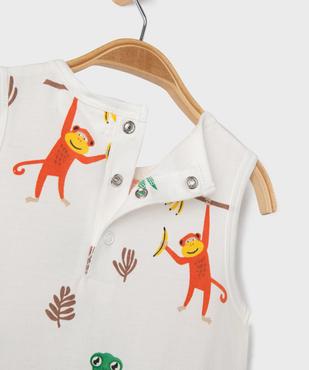 Combishort en coton imprimé bébé garçon vue3 - GEMO 4G BEBE - GEMO
