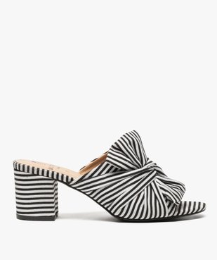 Mules femme à talon avec nœud sur le dessus vue1 - GEMO(URBAIN) - GEMO