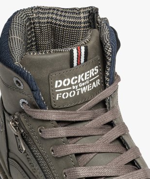 Boots homme unies à lacets et fermeture à zip - Dockers by Gerli vue6 - DOCKERS BY GERL - GEMO