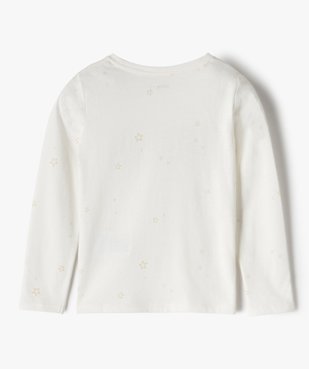 Tee-shirt fille avec motifs en sequins brodés vue3 - GEMO (ENFANT) - GEMO