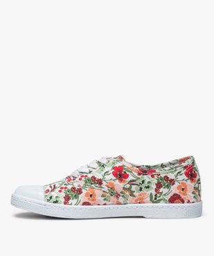 Tennis femme en toile avec lacets et bout renforcé vue3 - GEMO (SPORTSWR) - GEMO