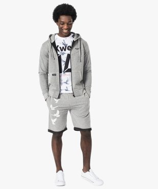 Short décontracté imprimé colombes - Kwell vue5 - KWELL - GEMO