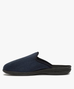 Chaussons homme mules confort en velours ras brodé vue3 - Nikesneakers(HOMWR HOM) - Nikesneakers