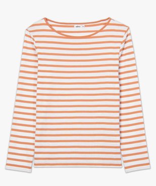 Tee-shirt femme rayé à manches longues vue4 - GEMO(FEMME PAP) - GEMO