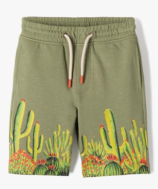 Bermuda garçon en coton avec motifs cactus vue2 - GEMO (ENFANT) - GEMO