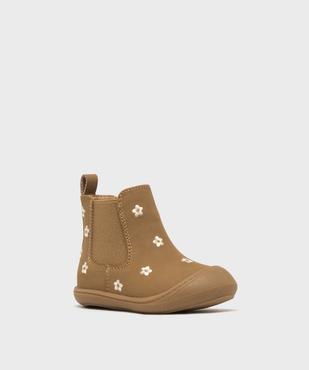 Boots Chelsea à fleurs brodées bébé fille - LuluCastagnette vue2 - LULUCASTAGNETTE - GEMO