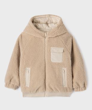 Sweat zippé à capuche réversible garçon vue3 - GEMO (ENFANT) - GEMO