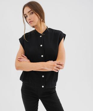 Sweat sans manches fermeture boutons pression femme  vue2 - GEMO(FEMME PAP) - GEMO
