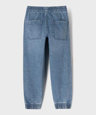 Jean jogger à coupe regular garçon vue3 - GEMO (ENFANT) - GEMO