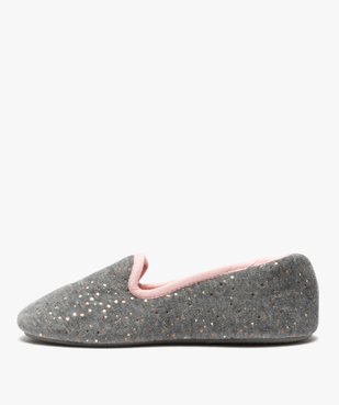 Chaussons femme slippers en velours pailleté - Dim vue3 - DIM - GEMO