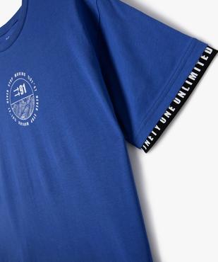 Tee-shirt sportif à bandes garçon vue3 - GEMO (JUNIOR) - GEMO