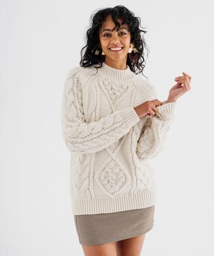 Pull torsadé à col montant femme - LuluCastagnette vue6 - LULUCASTAGNETTE - GEMO