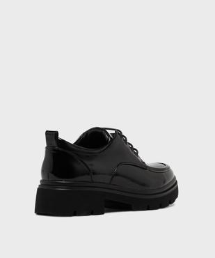 Derbies vernis sur semelle crantée femme - Follow Me vue4 - FOLLOW ME - GEMO