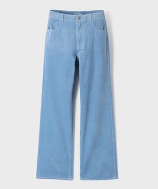Pantalon staight en velours côtelée à taille réglable fille vue1 - GEMO (JUNIOR) - GEMO