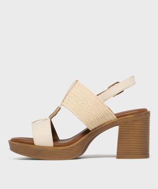 Sandales à talon avec larges brides et bijoux femme - Follow Me vue3 - FOLLOW ME - GEMO