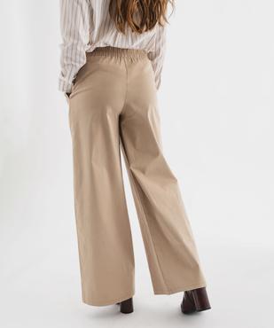 Pantalon tailoring large en coton stretch femme vue4 - GEMO(FEMME PAP) - GEMO