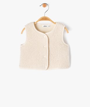 Gilet sans manches en sherpa bébé fille vue1 - GEMO(BEBE DEBT) - GEMO