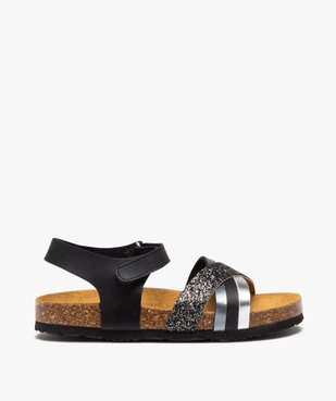 Sandales fille à brides croisées irisées et à paillettes vue1 - GEMO 4G FILLE - GEMO