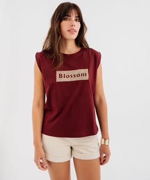 Débardeur col rond à broderie et strass brillant femme vue3 - GEMO(FEMME PAP) - GEMO