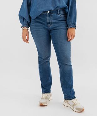 Jean straight taille normale en coton stretch femme grande taille vue1 - GEMO 4G GT - GEMO
