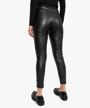 Pantalon femme en matière synthétique coupe slim vue3 - GEMO(FEMME PAP) - GEMO