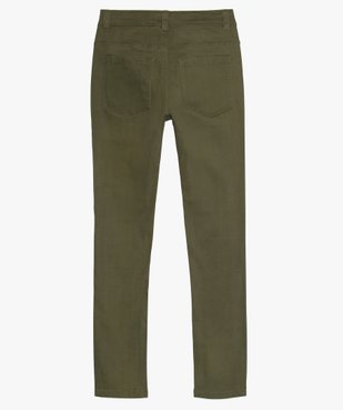 Pantalon garçon coupe skinny en toile extensible vue3 - GEMO (JUNIOR) - GEMO