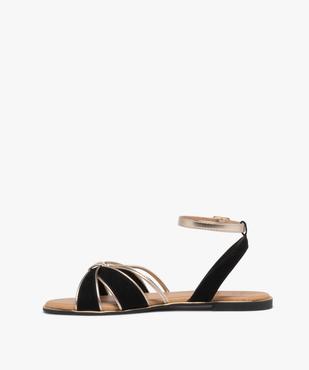 Sandales plates avec brides bicolores femme - Valentina Baldano vue4 - VALENTINA BALDA - GEMO