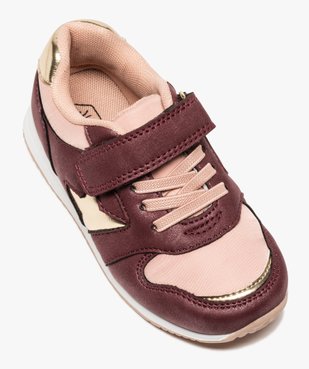 Baskets fille à lacets et scratch détails métallisés vue5 - GEMO (ENFANT) - GEMO