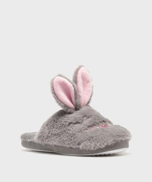 Chaussons mules en fourrure imitation avec oreilles de lapin femme vue3 - GEMO 4G FEMME - GEMO