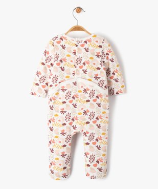 Pyjama bébé à pont-dos en jersey molletonné imprimé vue3 - GEMO(BB COUCHE) - GEMO
