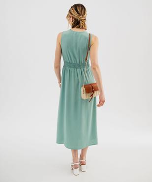 Robe longue sans manches avec haut drapé femme vue3 - GEMO(FEMME PAP) - GEMO