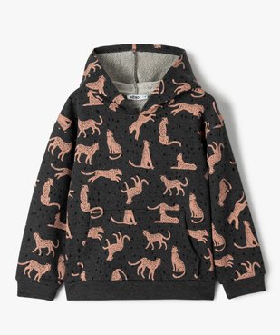 Sweat fille à capuche avec motif léopards vue1 - Nikesneakers (ENFANT) - Nikesneakers