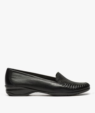Mocassins confort femme dessus cuir souple vue1 - GEMO (CONFORT) - GEMO