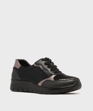 Baskets confort à lacets élastiques et semelle à mémoire de forme femme - g'flex vue3 - G'FLEX - GEMO