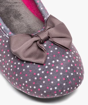 Chaussons femme forme ballerine à pois - Isotoner vue6 - ISOTONER - GEMO