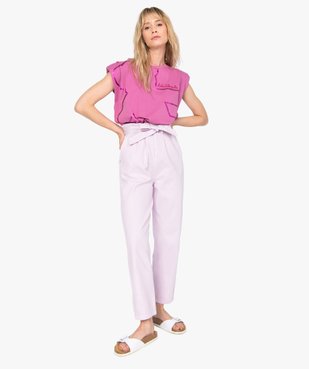 Pantalon femme taille haute - Lulu Castagnette vue5 - GEMO(FEMME PAP) - GEMO