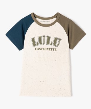 Tee-shirt garçon tricolore à manches courtes - LuluCastagnette vue1 - LULUCASTAGNETTE - GEMO