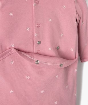 Pyjama bébé fille à motifs étoiles et fermeture pont-dos vue2 - GEMO(BB COUCHE) - GEMO