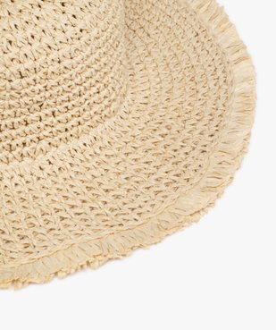 Chapeau forme capeline en paille à franges vue3 - GEMO (ACCESS) - GEMO