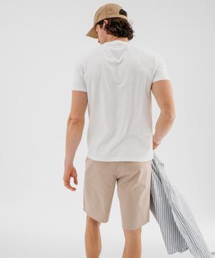 Tee-shirt manches courtes en jersey de coton imprimé homme vue3 - GEMO 4G HOMME - GEMO