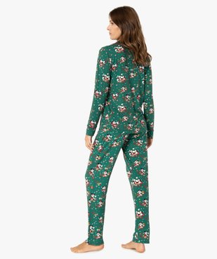 Pyjama femme spécial Noël avec motifs Minnie - Disney vue3 - DISNEY DTR - GEMO