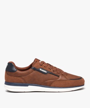 Baskets homme casual à lacets bi-matières - Redskins vue2 - REDSKINS - GEMO