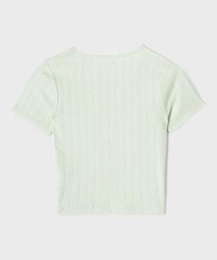 Tee-shirt manches courtes en jersey de coton ajouré fille vue3 - GEMO 4G FILLE - GEMO